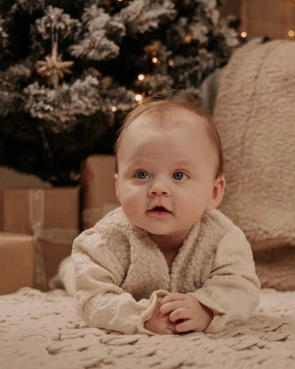 Teddy Gilet | Broderie | Ecru afbeelding 5 - Blossom & Feather