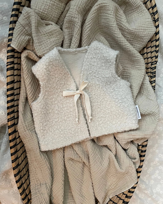 Teddy gilet | Ecru - Blossom & Feather