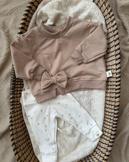 Trui met strik | Donker beige afbeelding 5 - Blossom & Feather