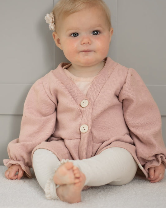 Vestje | 100% Baby knit | Oudroze afbeelding 1 - Blossom & Feather