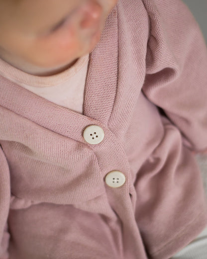 Vestje | 100% Baby knit | Oudroze afbeelding 2 - Blossom & Feather