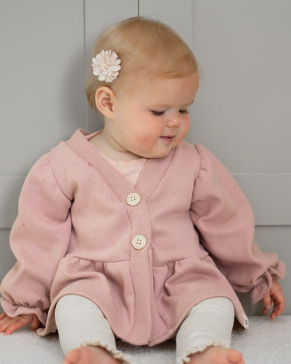 Vestje | 100% Baby knit | Oudroze afbeelding 3 - Blossom & Feather