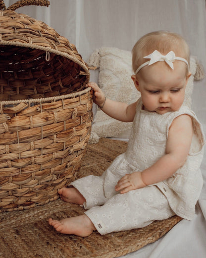 Wide leg | Broderie | Ecru afbeelding 2 - Blossom & Feather